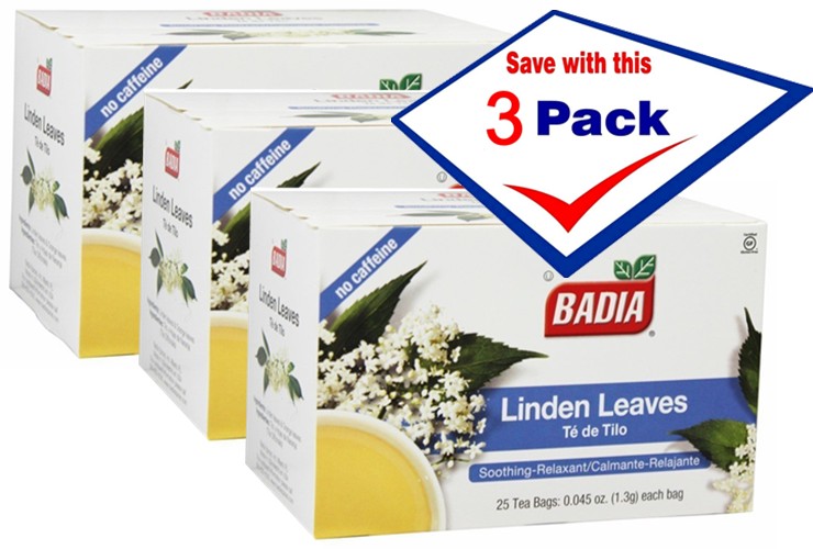 Badia Linden Tea 25 bags pr Box Pack of 3